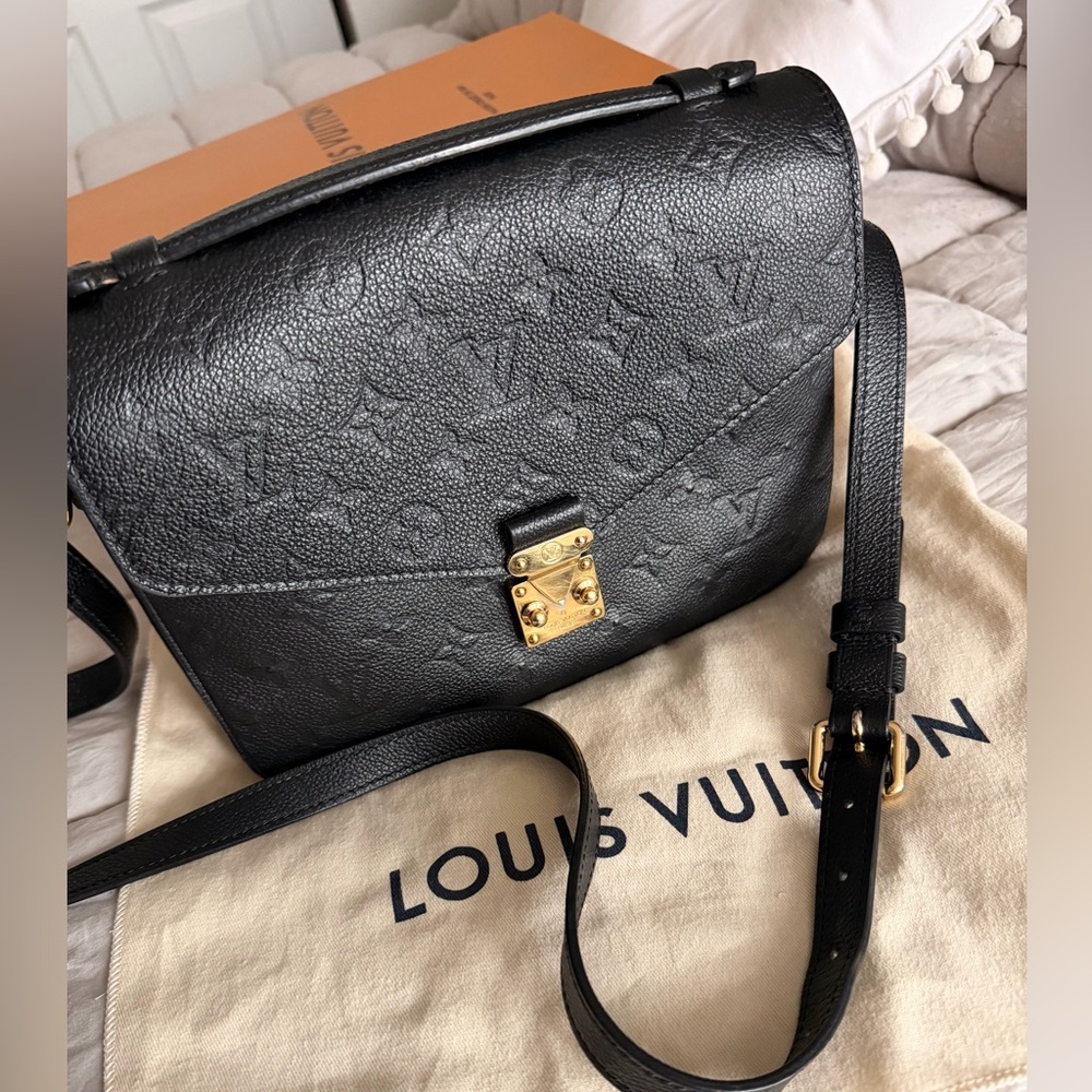 Louis Vuitton Black Monogram Crossbody with Gold Hardware
